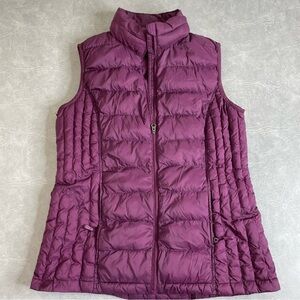 32 Degrees Packable Quilted Puffer Vest in Plum